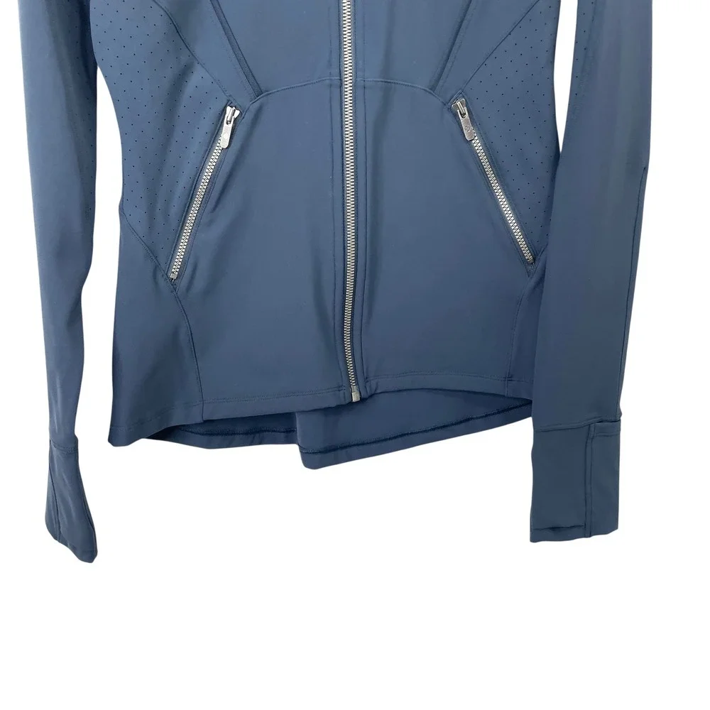 Lululemon Sleek Essentials zip up Jacket Size 6 Nocturnal‎ Teal